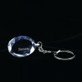 Oval Crystal Keychain