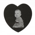 Heart Black Marble Tile